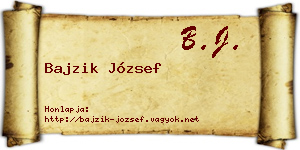 Bajzik József névjegykártya