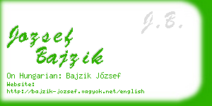 jozsef bajzik business card