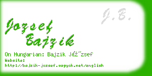 jozsef bajzik business card